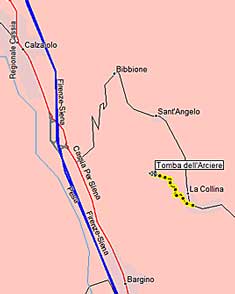Cartina della zona di Montefiridolfi