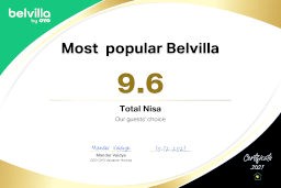 certificate award 2021 issued from Belvilla