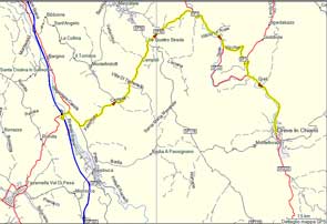 Cartina della zona di Montefiridolfi
